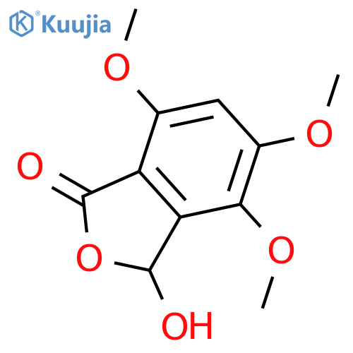 3-hydroxy-4,5,7-trimethoxy-3H-2-benzofuran-1-one structure