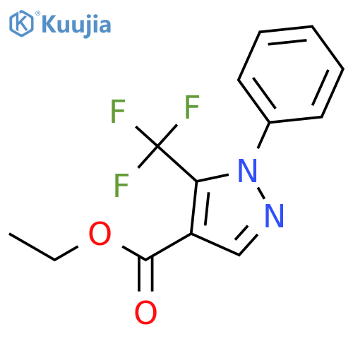 Ethyl 1-phenyl-5-(trifluoromethyl)pyrazole-4-carboxylate structure