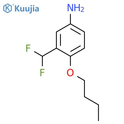 Benzenamine, 4-butoxy-3-(difluoromethyl)- structure