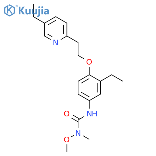 Urea, N'-[3-ethyl-4-[2-(5-ethyl-2-pyridinyl)ethoxy]phenyl]-N-methoxy-N-methyl- structure