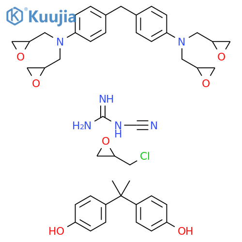 Guanidine, N-cyano-, polymer with 2-(chloromethyl)oxirane, N,N'-(methylenedi-4,1-phenylene)bis[N-(2-oxiranylmethyl)-2-oxiranemethanamine] and 4,4'-(1-methylethylidene)bis[phenol] structure