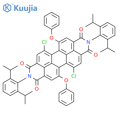 Anthra[2,1,9-def:6,5,10-d'e'f']diisoquinoline-1,3,8,10(2H,9H)-tetrone,2,9-bis[2,6-bis(1-methylethyl)phenyl]-5,12-dichloro-6,13-diphenoxy- (9CI) structure