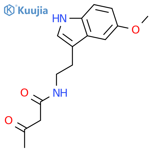 N-[2-(5-methoxy-1H-indol-3-yl)ethyl]-3-oxobutanamide structure