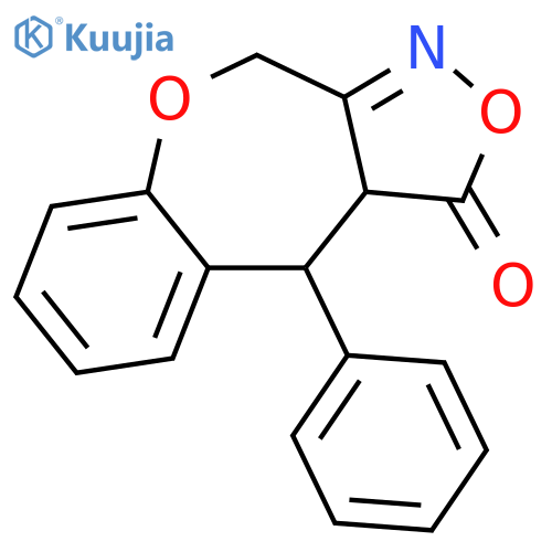 3H,10H-[1]Benzoxepino[3,4-c]isoxazol-3-one, 3a,4-dihydro-4-phenyl- structure