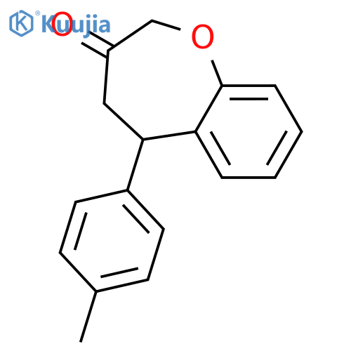 1-BENZOXEPIN-3(2H)-ONE, 4,5-DIHYDRO-5-(4-METHYLPHENYL)- structure