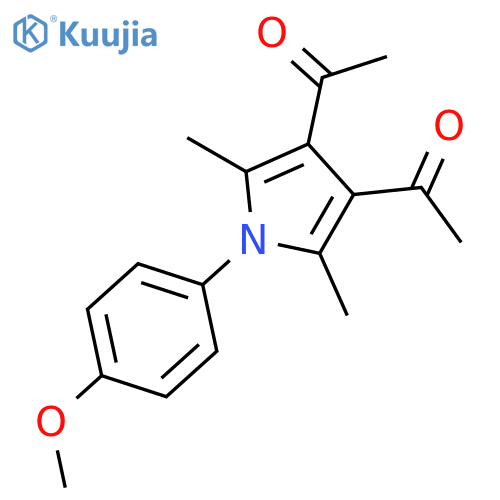 1,1'-[1-(4-methoxyphenyl)-2,5-dimethyl-1H-pyrrole-3,4-diyl]diethanone structure