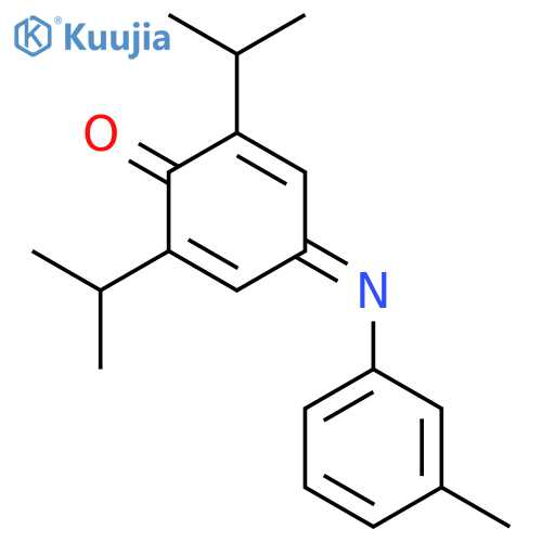 2,5-Cyclohexadien-1-one, 2,6-bis(1-methylethyl)-4-[(3-methylphenyl)imino]- structure
