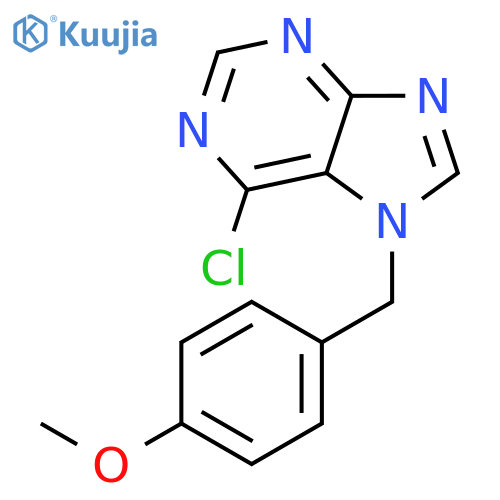 7H-Purine, 6-chloro-7-[(4-methoxyphenyl)methyl]- structure