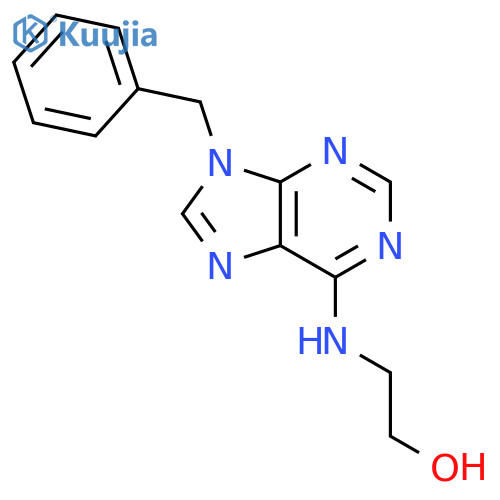 2-((9-benzyl-9H-purin-6-yl)amino)ethanol structure