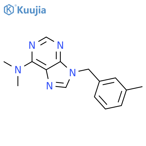 9H-Purin-6-amine,N,N-dimethyl-9-[(3-methylphenyl)methyl]- structure