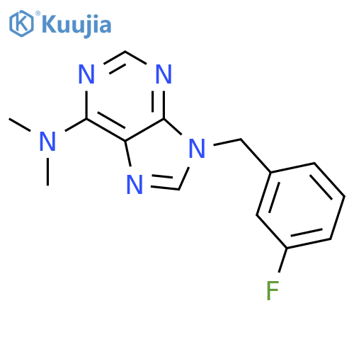 9H-Purin-6-amine,9-[(3-fluorophenyl)methyl]-N,N-dimethyl- structure
