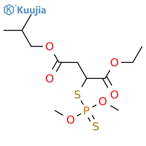 Butanedioic acid, [(dimethoxyphosphinothioyl)thio]-, 1-ethyl 4-(2-methylpropyl) ester structure