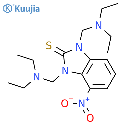 2H-Benzimidazole-2-thione,1,3-bis[(diethylamino)methyl]-1,3-dihydro-4-nitro- structure