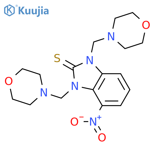 2H-Benzimidazole-2-thione,1,3-dihydro-1,3-bis(4-morpholinylmethyl)-4-nitro- structure