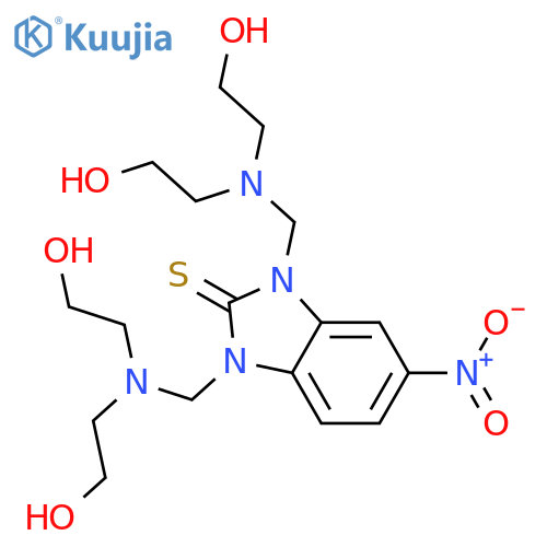 2H-Benzimidazole-2-thione,1,3-bis[[bis(2-hydroxyethyl)amino]methyl]-1,3-dihydro-5-nitro- structure