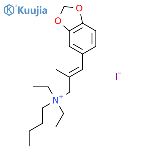 1-Butanaminium, N-[3-(1,3-benzodioxol-5-yl)-2-methyl-2-propenyl]-N,N-diethyl-, iodide structure