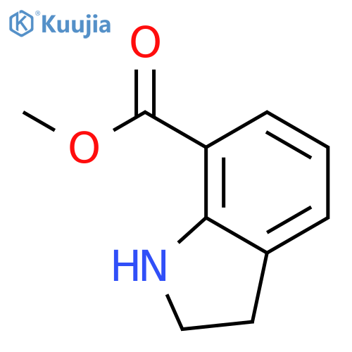 methyl 2,3-dihydro-1H-indole-7-carboxylate structure