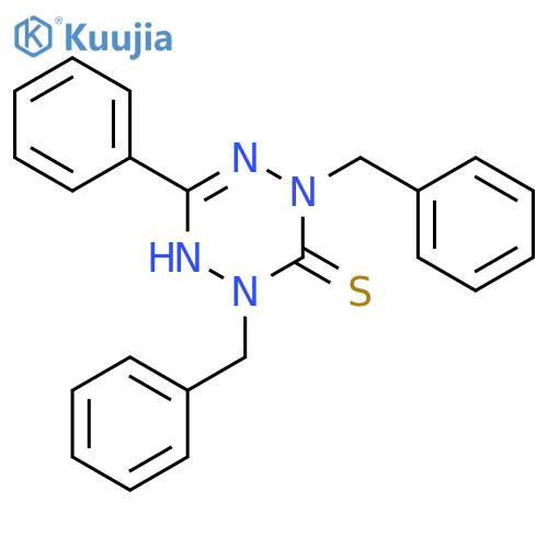1,2,4,5-Tetrazin-1(2H)-yl, 3,4-dihydro-6-phenyl-2,4-bis(phenylmethyl)-3-thioxo- structure