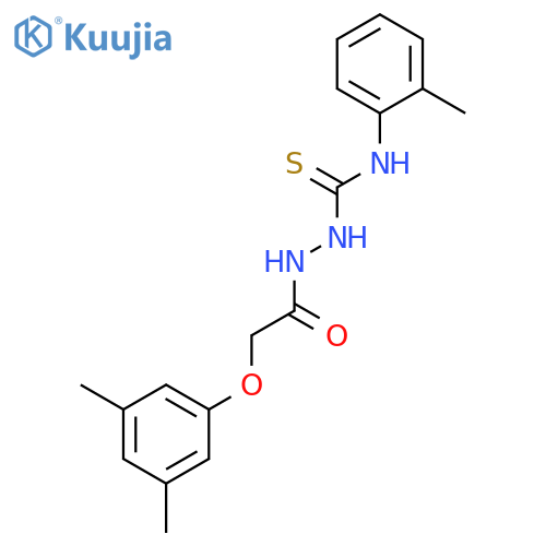 Acetic acid, (3,5-dimethylphenoxy)-, 2-[[(2-methylphenyl)amino]thioxomethyl]hydrazide structure