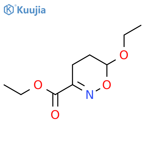4H-1,2-Oxazine-3-carboxylicacid, 6-ethoxy-5,6-dihydro-, ethyl ester structure