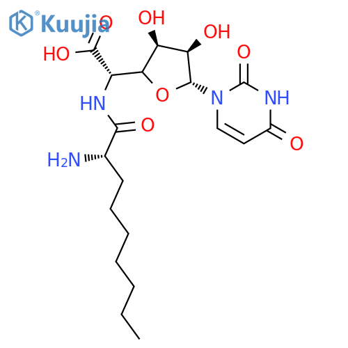 b-D-Allofuranuronic acid,5-[(2-amino-1-oxooctyl)amino]-1,5-dideoxy-1-(3,4-dihydro-2,4-dioxo-1(2H)-pyrimidinyl)-,(S)- (9CI) structure