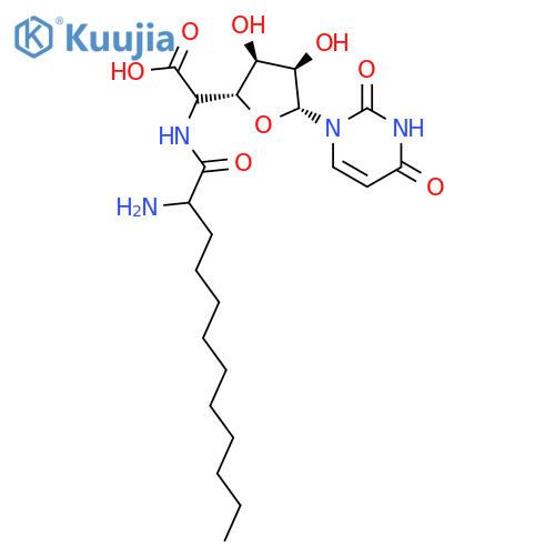 b-D-Allofuranuronic acid,5-[(2-amino-1-oxododecyl)amino]-1,5-dideoxy-1-(3,4-dihydro-2,4-dioxo-1(2H)-pyrimidinyl)-,(S)- (9CI) structure
