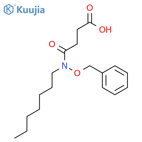 Butanoic acid, 4-[heptyl(phenylmethoxy)amino]-4-oxo- structure