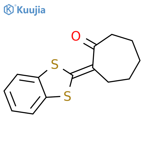 Cycloheptanone, 2-(1,3-benzodithiol-2-ylidene)- structure