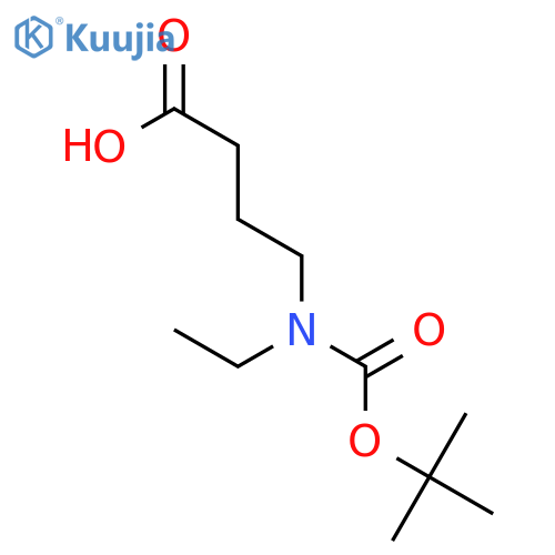 4-((tert-Butoxycarbonyl)(ethyl)amino)butanoic acid structure