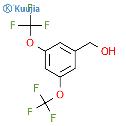 (3,5-Bis(trifluoromethoxy)phenyl)methanol structure