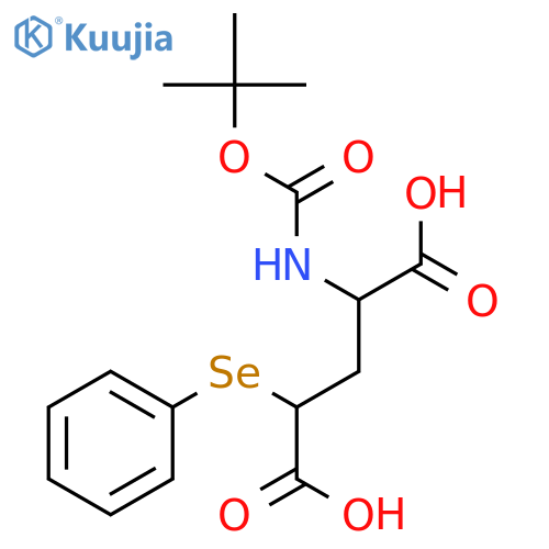 DL-Glutamic acid, N-[(1,1-dimethylethoxy)carbonyl]-4-(phenylseleno)- structure