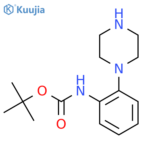 tert-butyl N-2-(piperazin-1-yl)phenylcarbamate structure