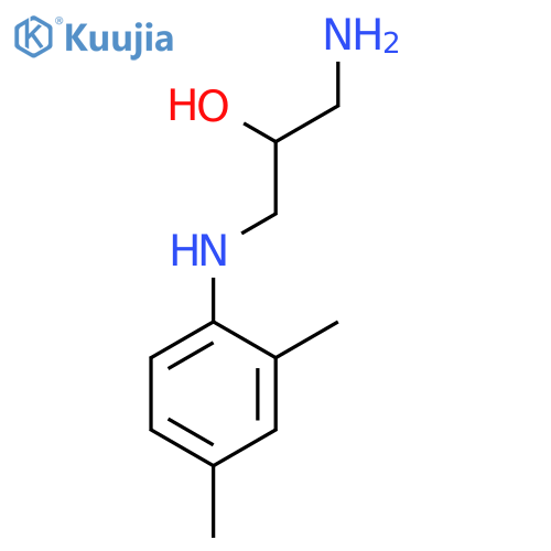 1-amino-3-(2,4-dimethylanilino)propan-2-ol structure