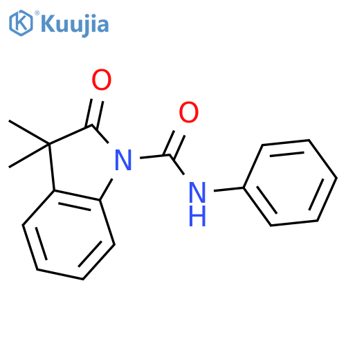 3,3-dimethyl-2-oxo-N-phenylindole-1-carboxamide structure