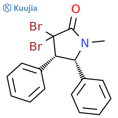 2-Pyrrolidinone, 3,3-dibromo-1-methyl-4,5-diphenyl-, cis- structure