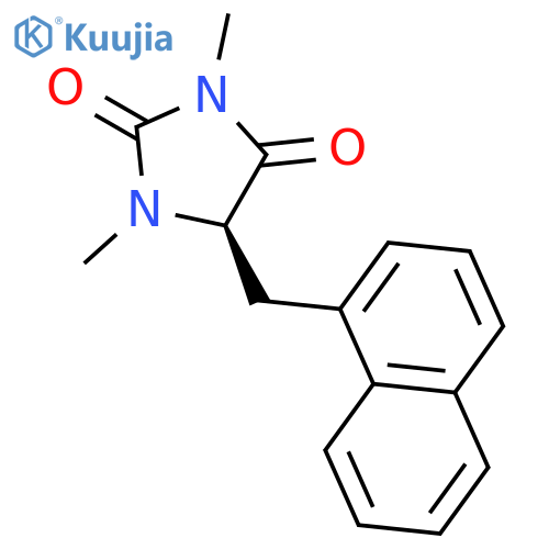 2,4-IMIDAZOLIDINEDIONE, 1,3-DIMETHYL-5-(1-NAPHTHALENYLMETHYL)-, (R)- structure