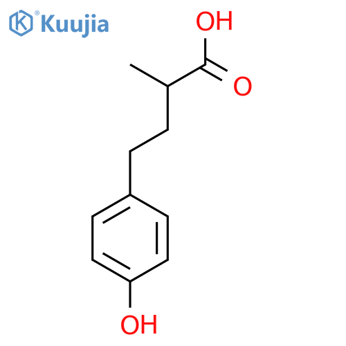 4-(4-hydroxyphenyl)-2-methylbutanoic acid structure