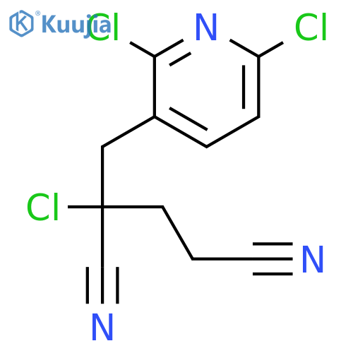 Pentanedinitrile, 2-chloro-2-[(2,6-dichloro-3-pyridinyl)methyl]- structure