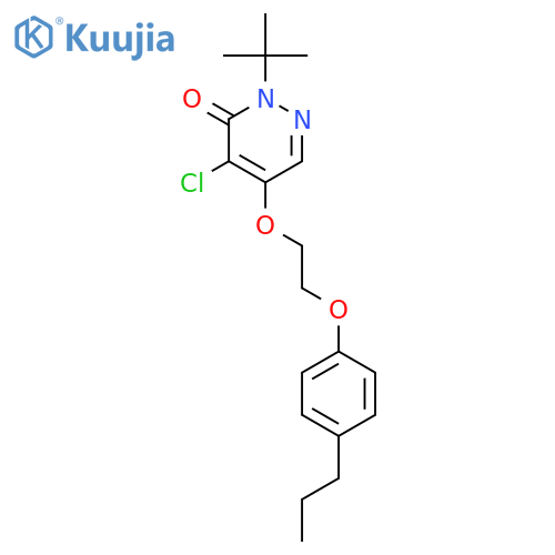 3(2H)-Pyridazinone, 4-chloro-2-(1,1-dimethylethyl)-5-[2-(4-propylphenoxy)ethoxy]- structure