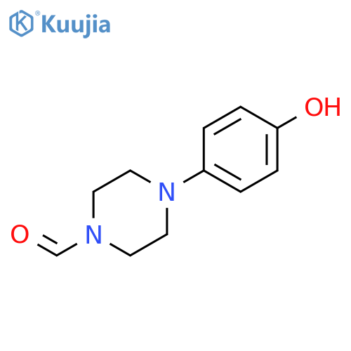 4-(4-hydroxyphenyl)-1-Piperazinecarboxaldehyde structure