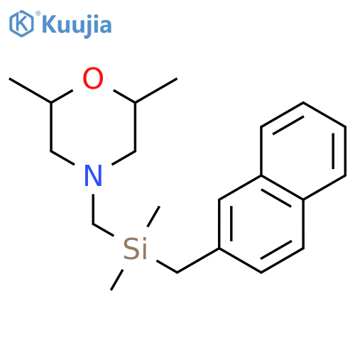 Morpholine, 4-[[dimethyl(2-naphthalenylmethyl)silyl]methyl]-2,6-dimethyl- structure