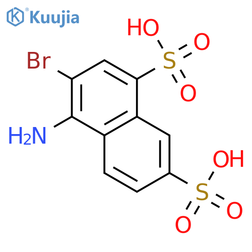 1,7-Naphthalenedisulfonic acid, 4-amino-3-bromo- structure