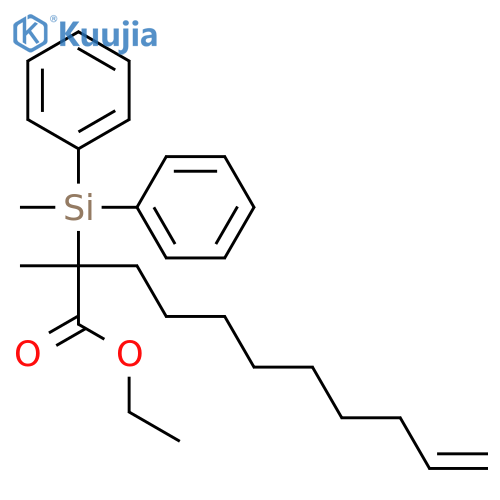10-Undecenoic acid, 2-methyl-2-(methyldiphenylsilyl)-, ethyl ester structure