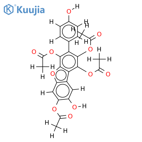 1,2,4,7-Tetra-Ac-1,2,4,7,8-Pentahydroxy-3-(4-hydroxyphenyl)dibenzofuran structure