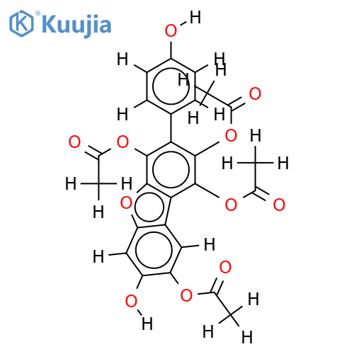 1,2,4,8-Tetra-Ac-1,2,4,7,8-Pentahydroxy-3-(4-hydroxyphenyl)dibenzofuran structure