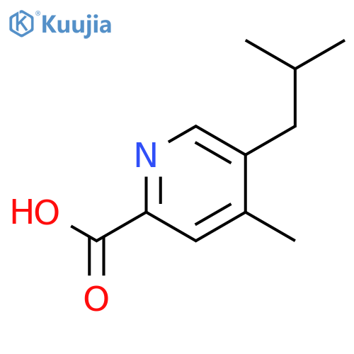 4-methyl-5-(2-methylpropyl)pyridine-2-carboxylic acid structure