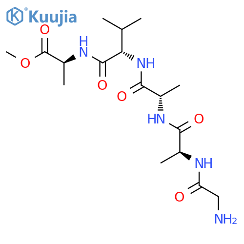 L-Alanine, N-[N-[N-(N-glycyl-L-alanyl)-L-alanyl]-L-valyl]-, methyl ester structure