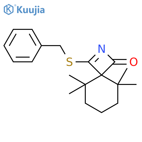 2-Azaspiro[3.5]non-2-en-1-one, 5,5,9,9-tetramethyl-3-[(phenylmethyl)thio]- structure