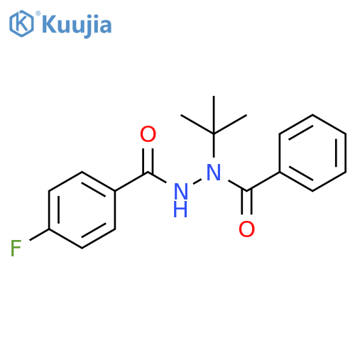 Benzoic acid, 4-fluoro-, 2-benzoyl-2-(1,1-dimethylethyl)hydrazide structure
