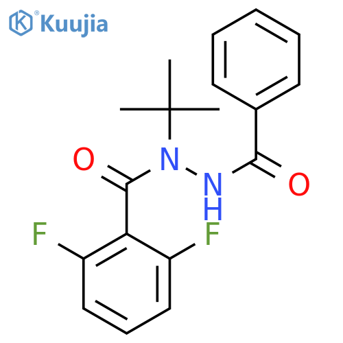 Benzoic acid, 2,6-difluoro-, 2-benzoyl-1-(1,1-dimethylethyl)hydrazide structure